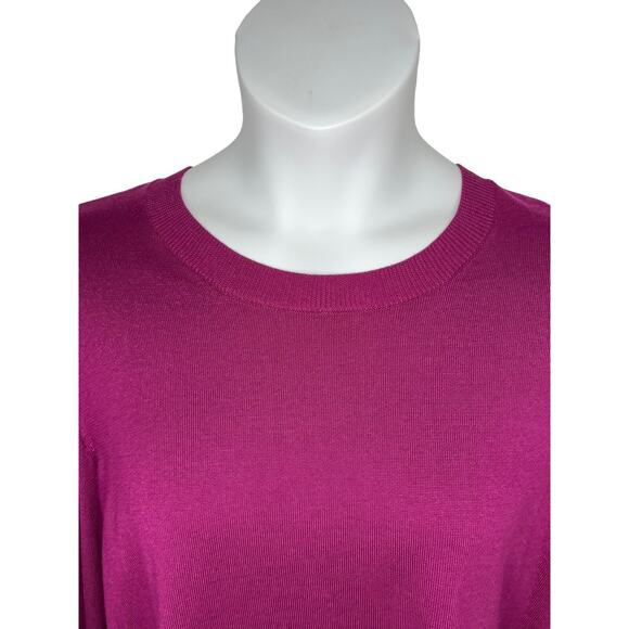 ELOQUII Magenta Puff Sleeves Womens Plus Size 26/28 Long Sleeve Sweater NEW NWT - Picture 5 of 16